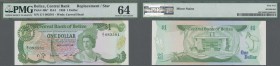 Belize: 1 Dollar 1986 Replacement prefix Z/1 P. 46b*, Condition: PMG graded 64 Choice UNC.