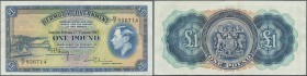 Bermuda: 1 Pound February 17th 1947, P.16, great original shape with strong paper and bright colors, three times vertically folded and a few minor spo...