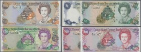 Cayman Islands: Set with 6 Banknotes comprising 1 Dollar L.1971 P.1, 5 Dollars 2005 P.34, 10 Dollars 1996 and 2005 >P.18, 35, 25 Dollars 1996 P.19 and...