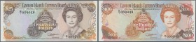 Cayman Islands: Set with 4 Banknotes 1991 series with Matching Low Serial number $5, $10, $25, $100, P.12-15 all s/n B/1 000049 (4pcs) UNC