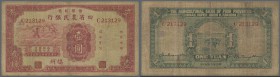 China: Agricultural Bank of the Four Provinces 1 Yuan 1934 P. A91Ea, used with folds and creases, stained paper, tiny center hole, no repairs, origina...