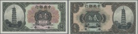 China: set of 2 notes Central Bank of China containing 10 and 20 Cents ND P. 193s, 194s Specimen, both in condition: UNC. (2 pcs)