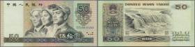 China: 50 Yuan 1980 P. 888a, rare date, in condition: UNC.