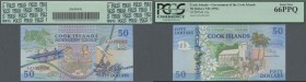 Cook Islands: 50 Dollars ND(1992), P.10a with very low serial number AAA 000002 PCGS 66 Gem New PPQ
