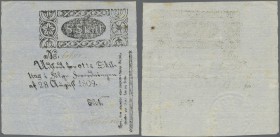 Denmark: 8 Skilling 1809 P. A40, light center and horizontal fold, no holes or tears, strong paper, condition: XF-.