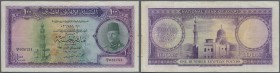 Egypt: 100 Pounds 1951, P.27b, exceptional good condition without any graffiti, some small border tears and a few folds, lightly toned paper on back. ...