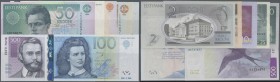 Estonia: Set with 7 Banknotes 2 Krooni 2007 P.85b (UNC), 5 Krooni 1994 P.76 (UNC), 10 Krooni 2007 P.86b (UNC), 25 Krooni 2007 P.87 (UNC), 50 Krooni 19...