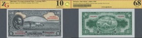 Ethiopia: 1 Dollar 1945 SPECIMEN, P.12s2 in perfect condition, ZG graded 68 GUnc