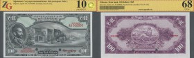 Ethiopia: 100 Dollars 1945 SPECIMEN, P.16s2 in perfect condition, ZG graded 68 GUnc