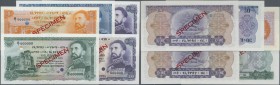 Ethiopia: set with 4 Specimen of the 1961 issue containing 5, 50, 2 x 100 and 500 Dollars ND(1961) SPECIMEN P.19s, 22s, 23s, 24s, all in perfect UNC c...