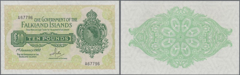 Falkland Islands: 10 Pounds 1982, P.11b in UNC