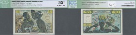 French West Africa: 50 Francs ND(1956) Specimen P. 45s, ICG graded 55* aUNC.