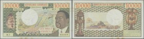 Gabon: 10.000 Francs ND P. 5a, unfolded, crisp with only light staining at lower border, otherwise perfect, condition: aUNC.