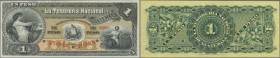 Guatemala: 1 Peso ND(1881) SPECIMEN P. A4s. This note is a real beauty with its classic design and very famous among collectors. Rarely seen as Specim...
