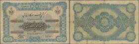 India: Hyderabad 100 Rupees ND(1916-36) P. S266 in used condition with vertical and horizontal folds, small holes in paper, one border tear of 2cm at ...