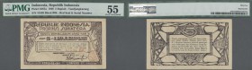 Indonesia: Treasury, Tandjungkarang (Lampung Residency) 5 Rupiah 1948, P.S387a, very nice condition with a few minor spots along the note and soft ver...