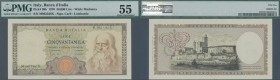 Italy: 50.000 Lire 1970 P. 99b, PMG graded 55 aUNC.