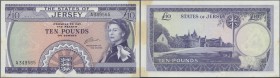 Jersey: 10 Pounds ND P. 10a, unused and unfolded but with light stain at right boder, otherwise perfect, condition: aUNC.