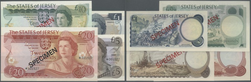 Jersey: set of 4 Specimen notes 1, 5, 10 and 20 Pounds ND P. 11s-14s Collectors ...