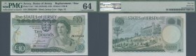 Jersey: 10 Pounds ND(1976-88) Replacement prefix ZB, P. 13a* in condition: PMG graded 64 Choice UNC.
