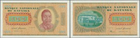 Katanga: 100 Francs series 1960 proof without serial number, signature and date, P.8p in perfect UNC condition