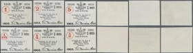Keeling: complete set of the 1902 issues comprising 1/10, 1/4, 1/2, 1, 2 and 5 Rupees, P.S123-S128, all in aUNC/UNC condition (6 pcs.)