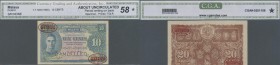 Malaya: highly rare set with 4 De La Rue Specimen comprising 1 Cent 1941 (1945) Specimen P.6s CGA graded 64, 5 Cents 1941 (1945) Specimen P.7as CGA gr...