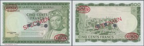 Mali: 500 Francs ND(1967) Specimen P. 8s, in condition: aUNC.