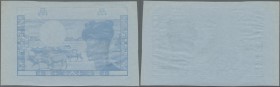 Mali: 5000 Francs 1972 intaglio printed front proof on blue french banknote paper, P.14p in almost perfect condition, just a few minor creases in the ...