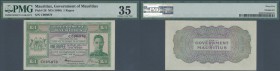 Mauritius: 1 Rupee NDF(1940), P.26 PMG 35 Choice VF