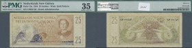 Netherlands New Guinea: 25 Gulden 1954 P. 15a, PMG graded 35 Choice VF.