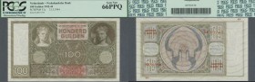 Netherlands: 100 Gulden 1944, P.51c in perfect condition, PCGS graded 66 Gem New PPQ
