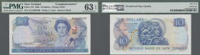 New Zealand: 10 Dollars 1990 P. 176 series AAA in condition: PMG graded 63 Choice UNC EPQ.