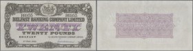 Northern Ireland: 20 Pounds 1943 P. 129c, very rare note, only a very very light center bend, no folds, no holes, crisp original condition: aUNC.