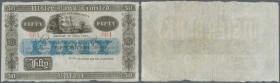 Northern Ireland: 50 Pounds 1929 P. 310, Ulster Bank Limited, strong paper with several folds and creases but without any holes or tears, condition: F...
