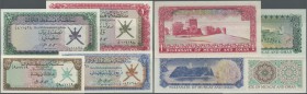 Oman: set of 4 notes Muscat & Oman containing 100 Baisa, 1/4, 1/2 and 1 Rial ND P. 1-4 in condition: UNC. (4 pcs)
