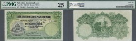 Palestine: 1 Pound September 30th 1929, P.7b, obviously pressed, PMG graded 25 Very Fine