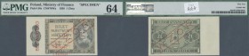Poland: 1 Zloty 1938 Specimen P. 50s, PMG graded 64 Choice UNC.