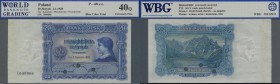 Poland: 20 Zlotych 1928 color trial SPECIMEN, P.68cts, previously mounted at left border, some minor creases and a few spots, WBG graded 40Q Extremely...