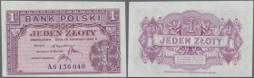 Poland: 1 Zloty 1939 remainder, P.79r in UNC condition