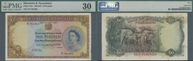 Rhodesia & Nyasaland: 10 Pounds 1959 P. 23a, rare note, PMG graded 30 VF.