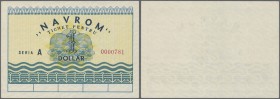 Romania: 1 Dollar Navrom Serie A ND, P. NL., only one light dint at lower border, condition: aUNC.