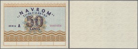 Romania: 50 Cents Navrom Serie A ND, P. NL., only one light center fold, condition: XF.