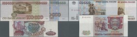 Russia: set of 3 notes containing 5000, 50.000 and 100.000 Rubles 1993/1995 P. 258a, 264, 265 in condition: 1x aUNC, 2x UNC. (3 pcs)