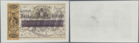Scotland: Bank of Scotland 100 Pounds ND(18xx) Specimen color trial of P. 69(s), uniface printed on banknote paper, condition: UNC.