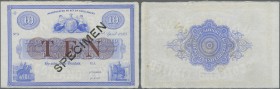 Scotland: The Union Bank of Scotland Limited 10 Punds 1893 SPECIMEN, P.S801s, without serial number and signatur in excellent condition without folds ...
