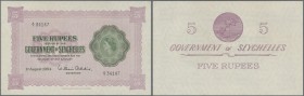 Seychelles: 5 Rupees 1954, P.11a in XF+