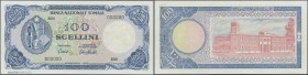 Somalia: Banca Nazionale Somala 100 Scellini 1966 SPECIMEN, P.8s, soft diagonal fold at center and upper right corner, tiny spots at upper left corner...