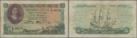South Africa: large set of 26 banknotes 5 Pounds containing 4x P. 96a (F) and 19x 5 Pounds P. 97 with different dates, for example 1954,1953,1955,1952...