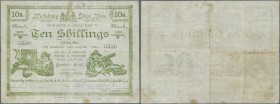 South Africa: Bechuanaland - Siege of Mafeking (Colonel Baden-Powell,Commander of the Frontier Forces) 10 Shillings March 1900, P.S654b (word ”Command...